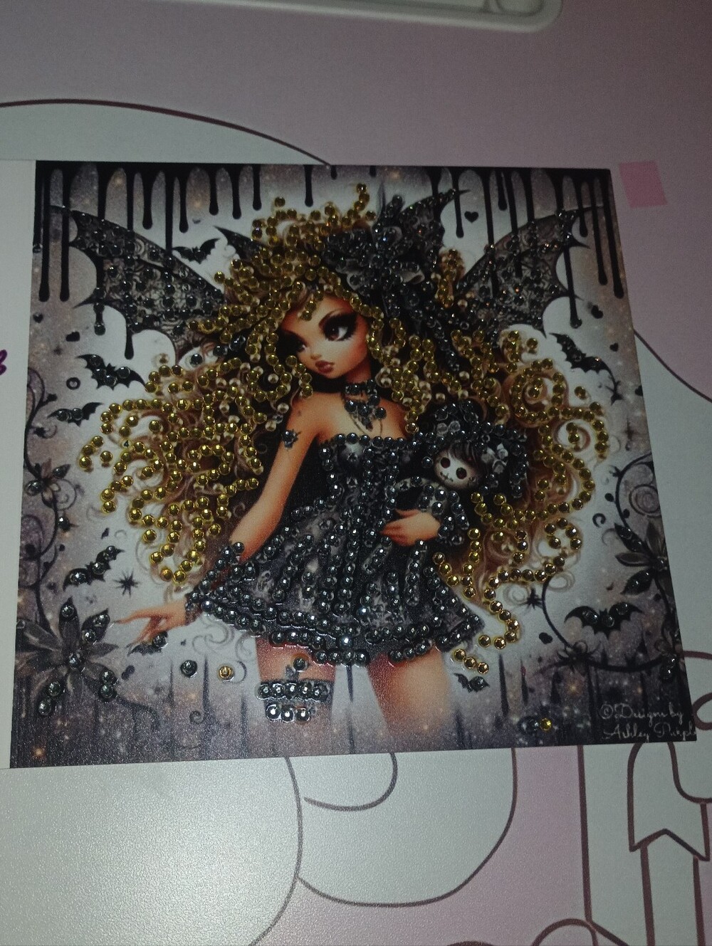 Dark Fairy Diamond Painting Card Handmade